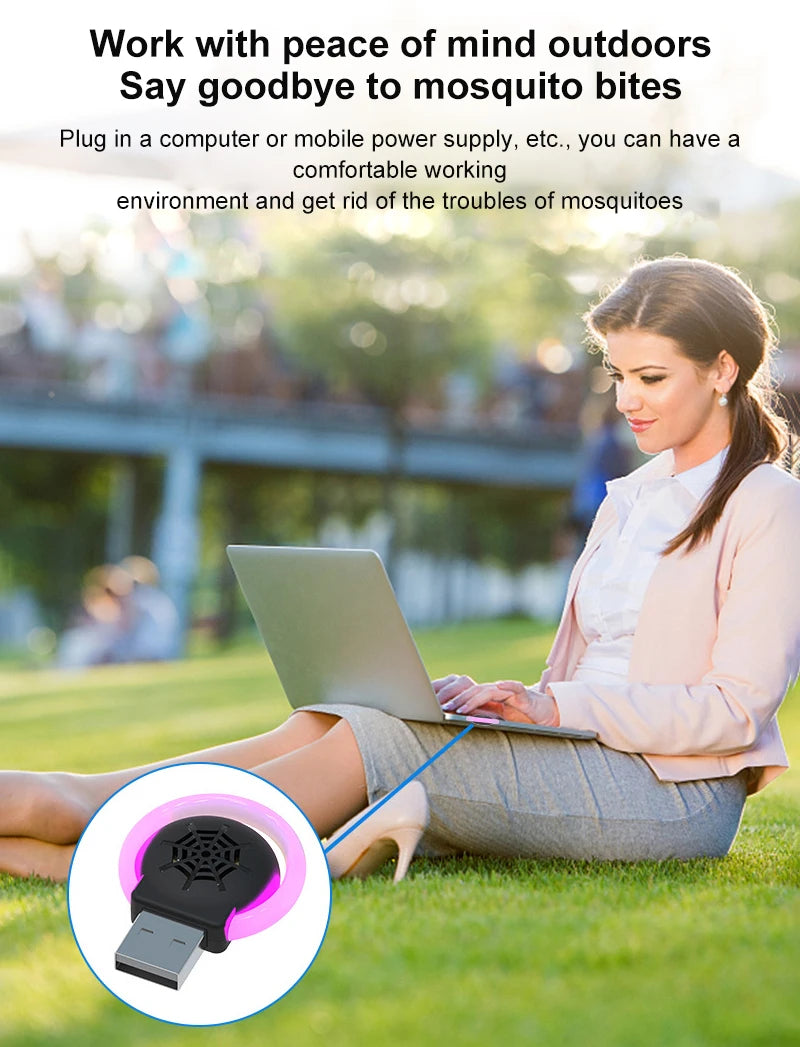 USB Ultrasonic Mosquito Killer Electric Mosquito Repeller Portable Safety Summer Sleep Repellent Incense For Insect Pest Control