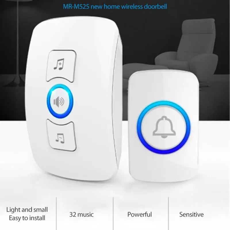 1/2/3PCS Home Wireless Doorbell 433Mhz Welcome Friend Smart Doorbell 150Meters Long Distance 32 Songs 4 Level Volumes Door