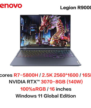 Lenovo Legion R9000K Esports Gaming Notebook Computer Laptops R7-5800H/R9-5900HX RTX3070/RTX3080 2.5K 165Hz 16Inch Gamer Laptop