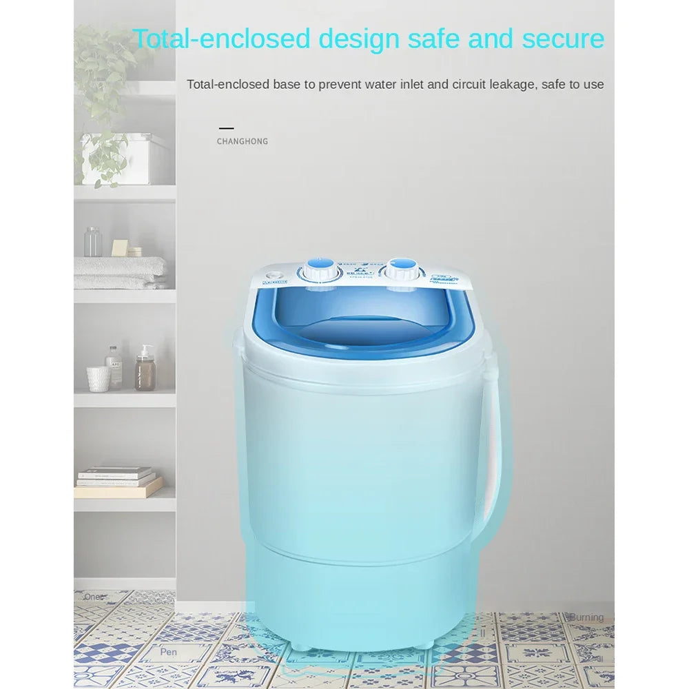 Portable Washing Machine, Household Semi-Automatic Mini Washer and Shoe Washing Machine Combo With Spin Cycle Basket, Drain Hose