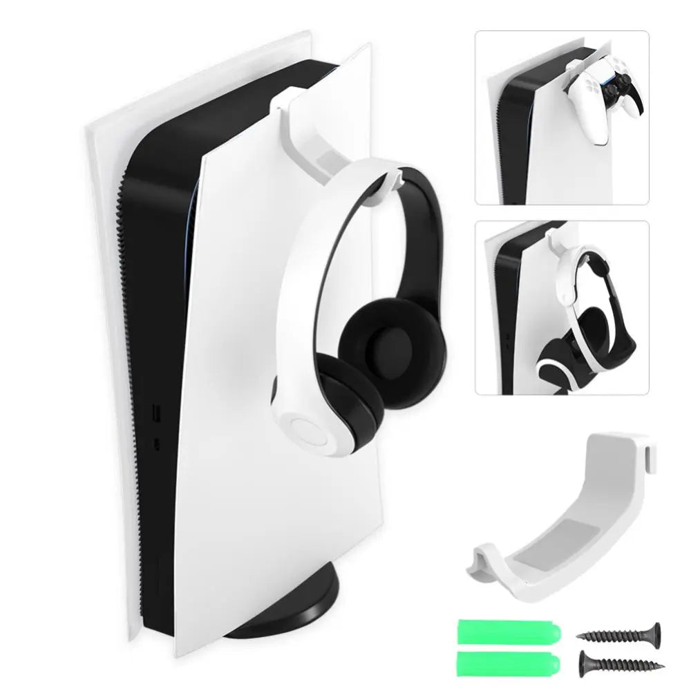 Headphone Stand Mount For PS5 Console Anti-Slip Gaming Headset Hanger Holder Earphone Hook For PS5 Easy To Install
