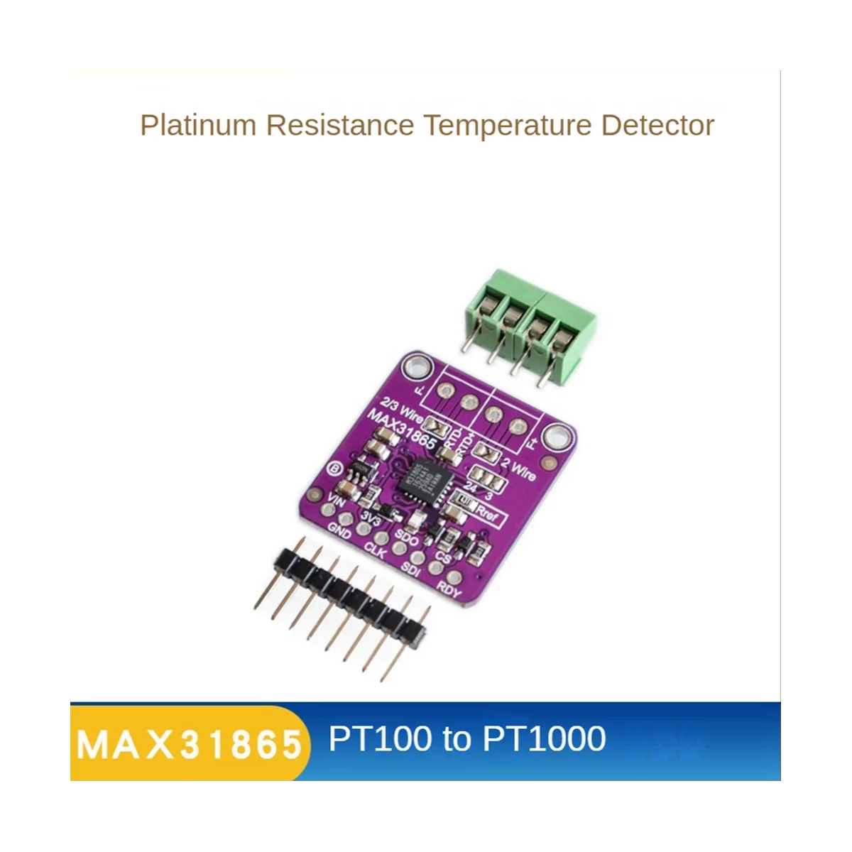 MAX31865 PT100/PT1000 RTD-To-Digital Converter Board Temperature Thermocouple Sensor Amplifier Module 3.3V/5V