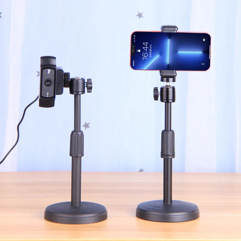 Desktop Tripod for Mobile Phone Webcam DSLR Camera Tabletop Tripie Stand Mount for Smartphone Cellphone Web Cam Support