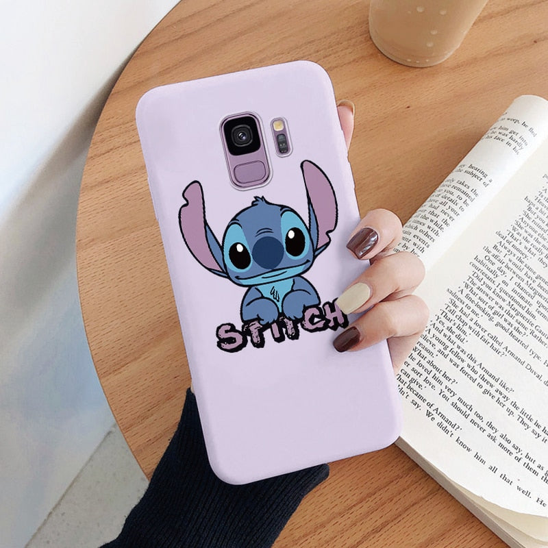 For Samsung Galaxy S9 S 9 Plus Camera Protect Soft Cover Silicone Cute Cartoon Lilo Stitch Phone Case Funda For Samsung S9+ Capa