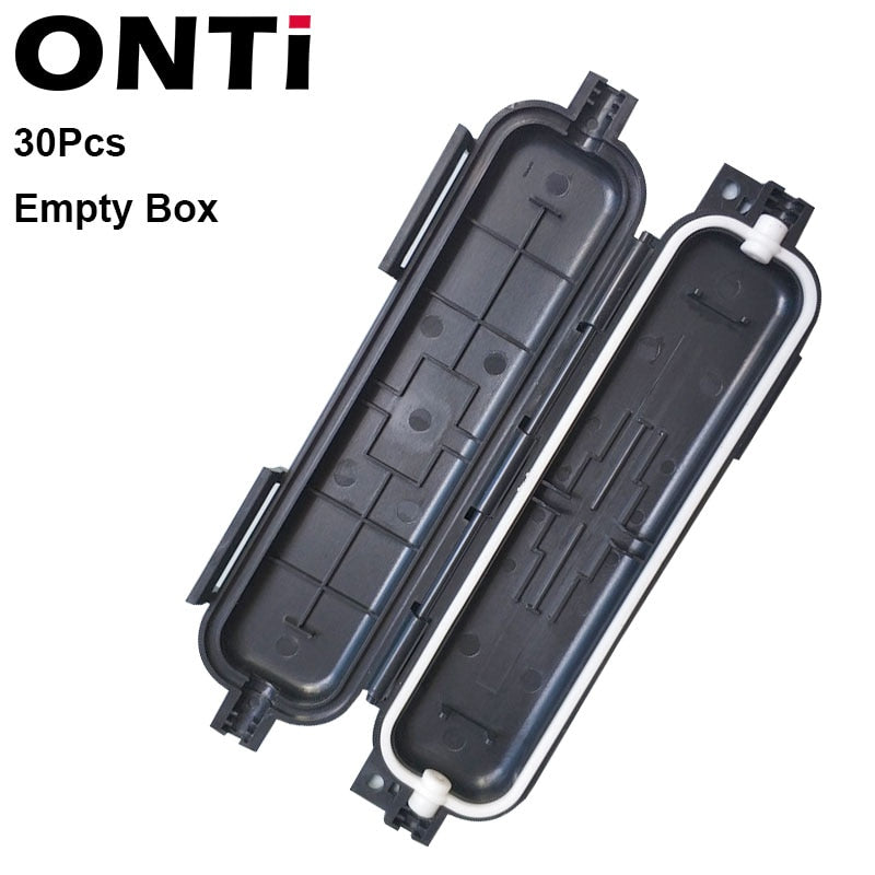ONTI 10pcs FTTH Drop Optical Fiber Protection Box Cable Rotection Box with SC Adapter Type Waterproof Protected Box