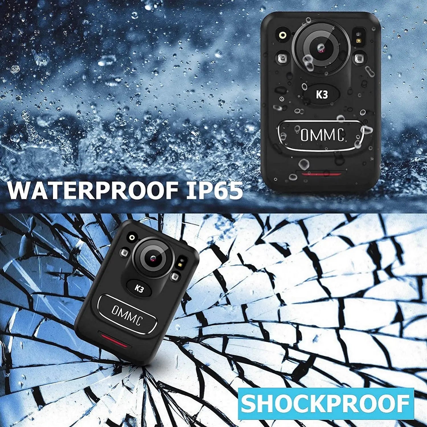 CammPro C3 Video Recorder 1296P FHD IR Police 128GB police video body worn camera with Security 140 Degree Lens