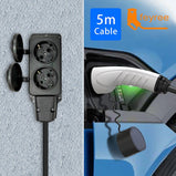 Electric Car Side Discharge Plug EV Type2 16A Charger Cable with EU Socket Outdoor Power Supply Station( need car supports V2L)