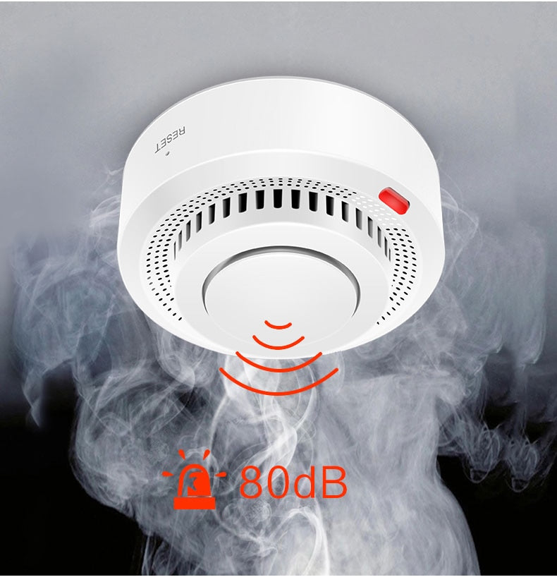 433MHz Smoke Detector Wireless Fire Sensor Cigarettes Smok Detect For Kitchen Warehouse Smart Home Security Alarm System