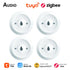 Zigbee Water Sensor Smart Life Leakage Sensor Water Linkage Alarm App Remote Monitoring Water Leak Detector Works with Tuya Hub