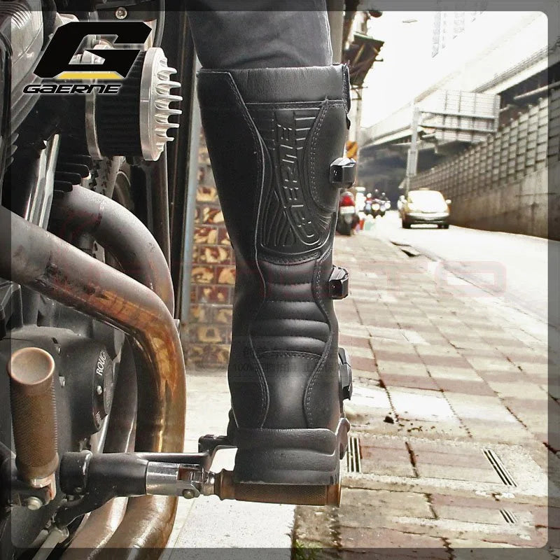 GAERNE Italian original big G motorcycle riding boots waterproof and anti-fall motorcycle brigade rally long boots cowhide men