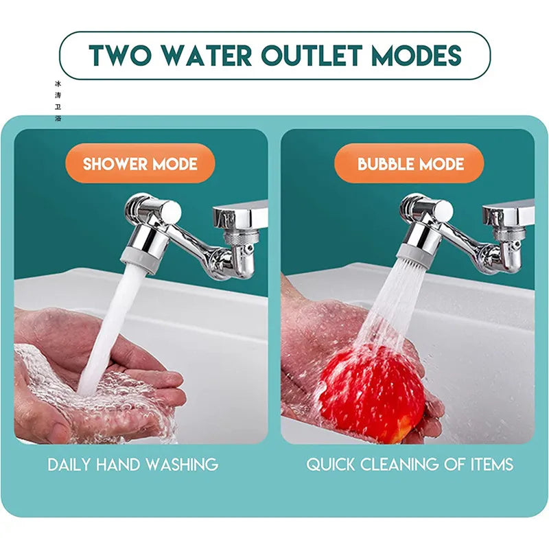 1080 Degree Rotating Robotic Arm Water Purifier Bathroom Sink Faucet Extender For the Sink Water Tap Nozzle Accessories Kitchen