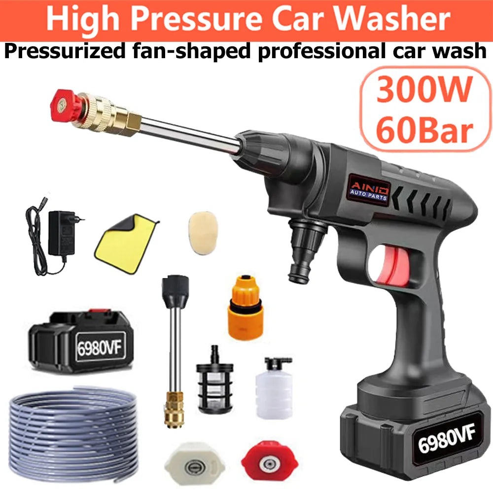 20000/30000mAh Wireless High Pressure Car Wash Washer Gun Car Wash Water Gun With Li-ion Battery Car Washing Cleaning Accessorie