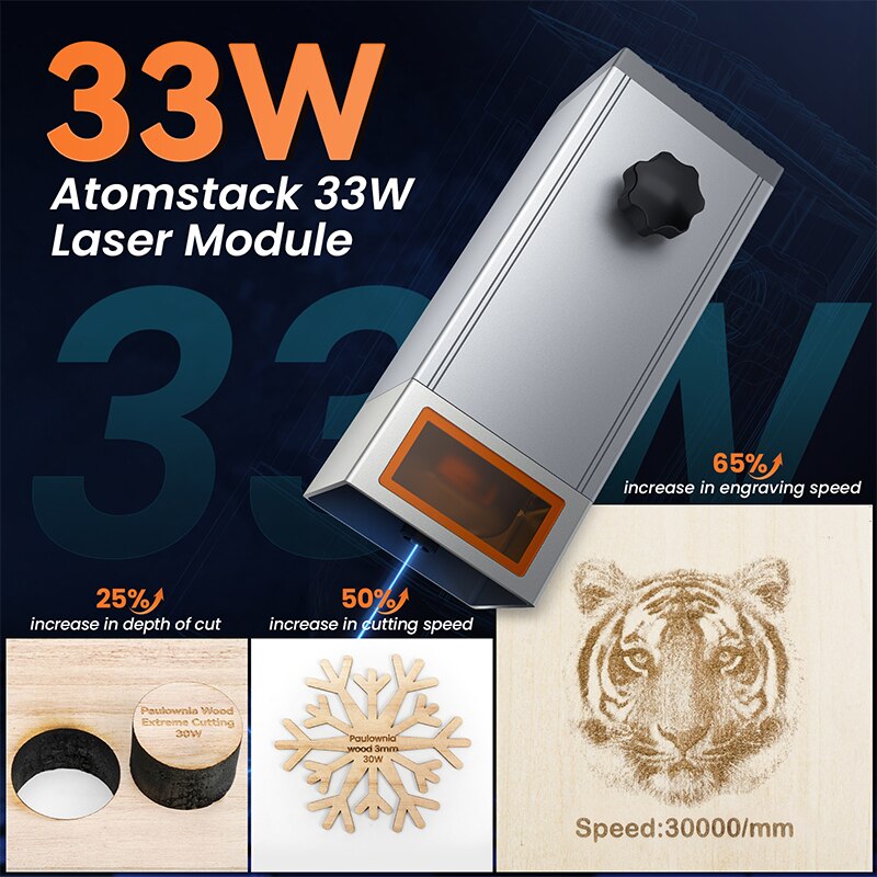 ATOMSTACK M150 Pro 33W Laser Output Engraver Module DIY 400+ Color Metal Engraving For Wood Acrylic MDF Cutting