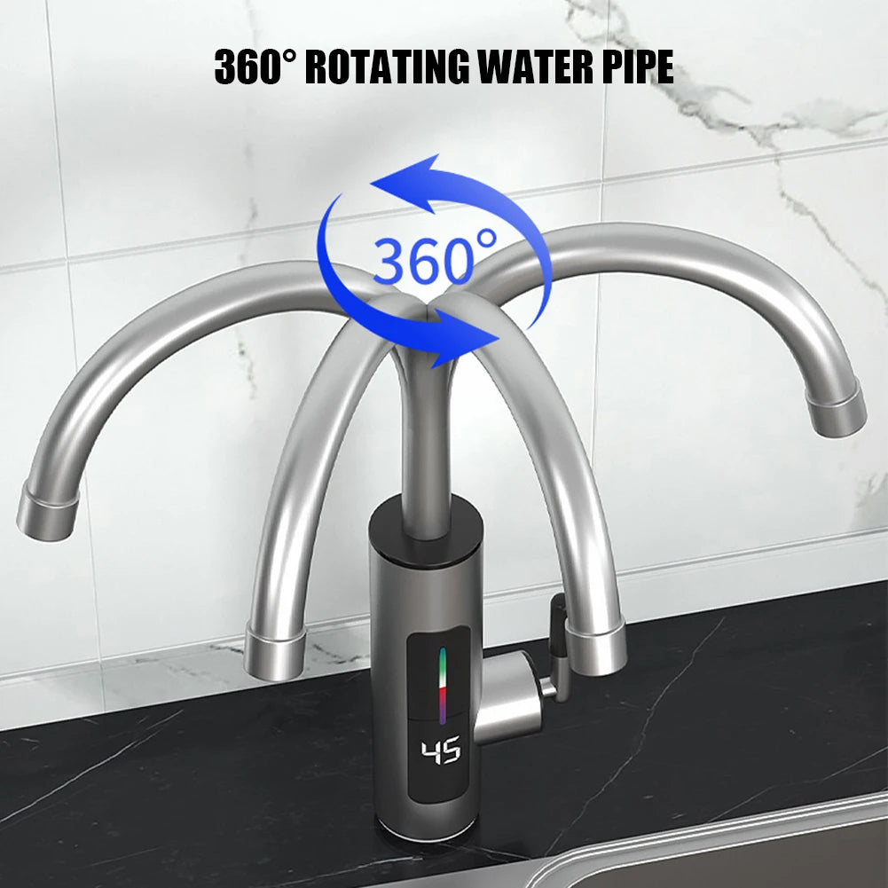 Tap Electric Water Heater low consumption Heating Faucet Hot Cold Mixer 360 Degree Rotation Home Kitchen Bathroom Supplies