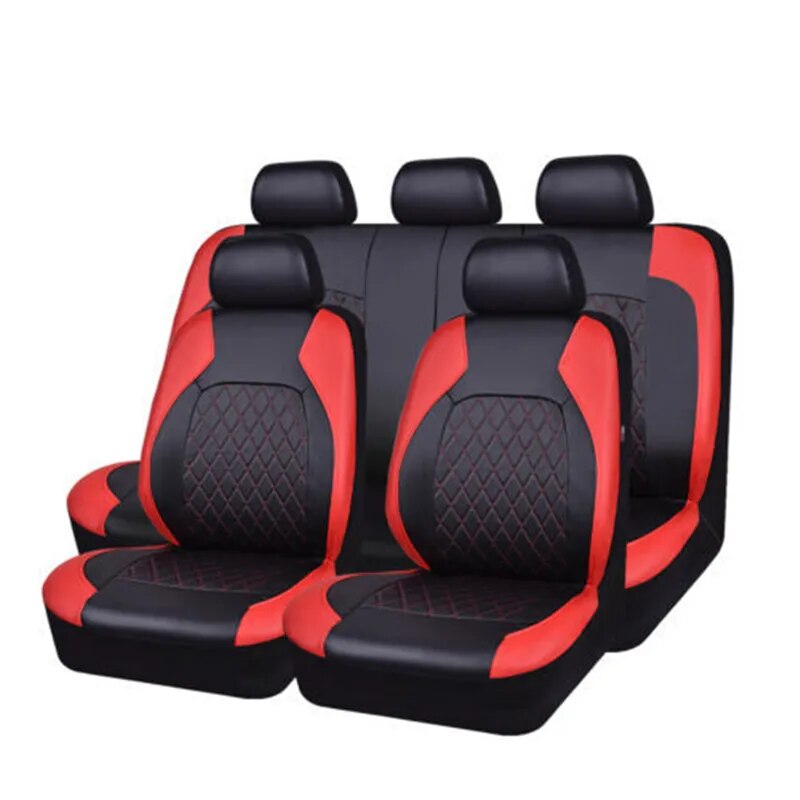 PU Leather Car Seat Cover Set Universal Fit For Most Cars Auto Chair Protector Pad Comfort Car Seat Cushion Mat Automotive Goods