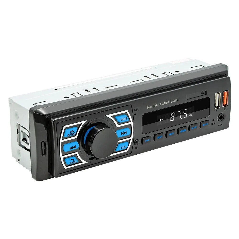 D3234 Car Radio Stereo Player Digital Bluetooth Car MP3 Player FM Radio Stereo Audio Music USB/SD with In Dash AUX Input
