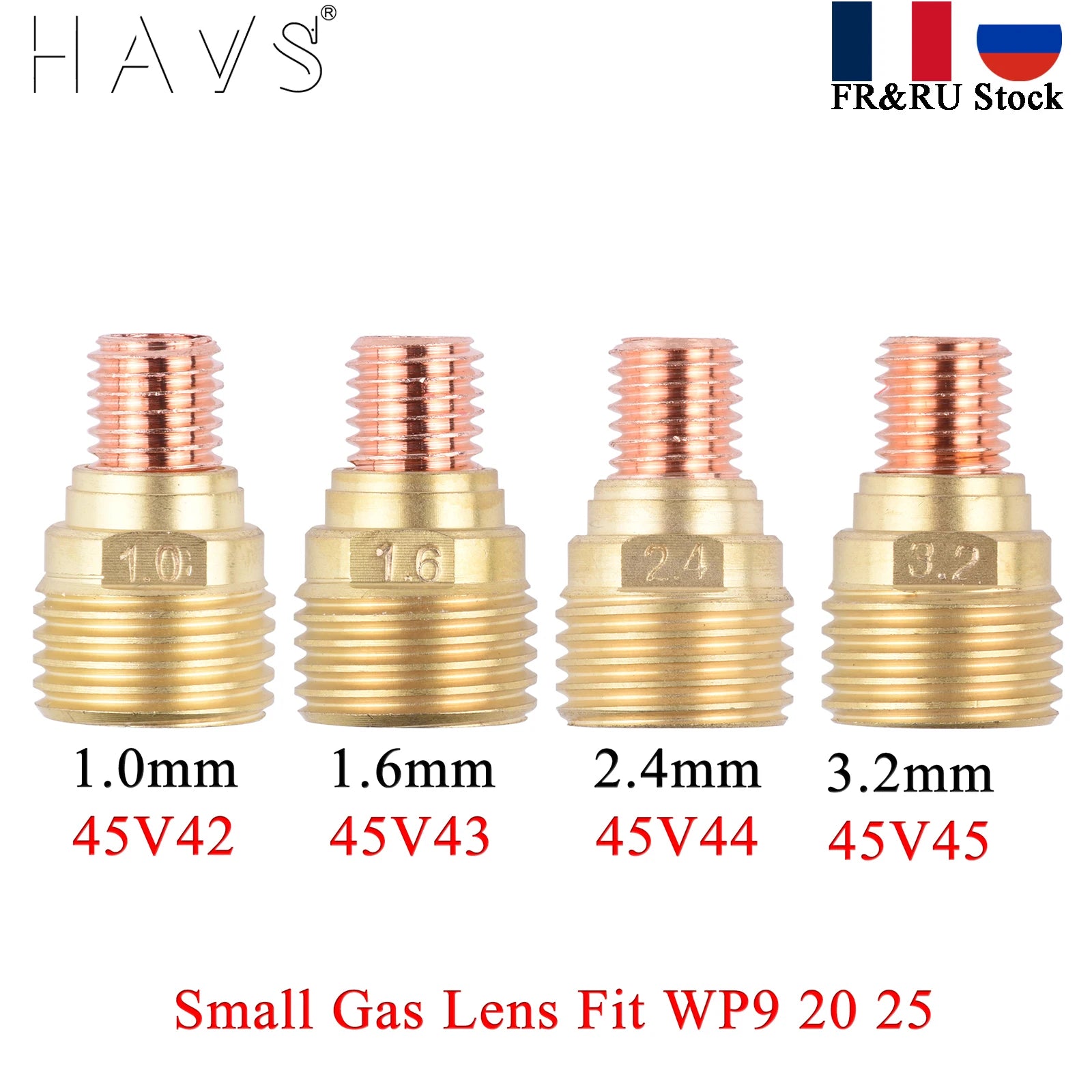 5/10Pcs 1.0/1.6/2.4/3.2mm TIG Gas Lens Collet Body 45V42 45V43 45V44 45V45 For TIG WP9 20 25 Welding Torch Accessories