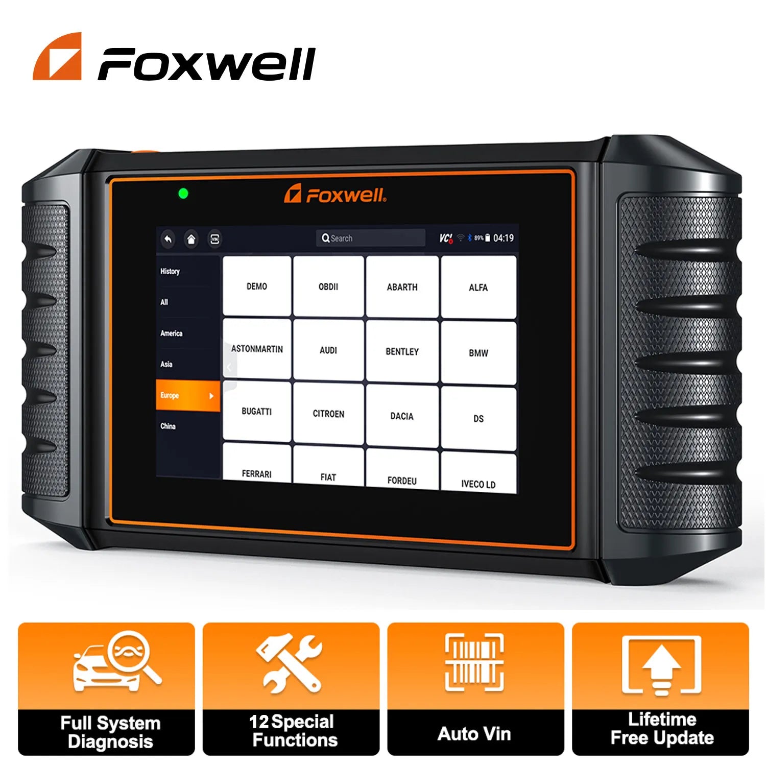 Foxwell NT726 OBD2 Scanner All System Scan Code Reader 12 Reset Service DPF TPMS SAS OBD 2 Car Diagnostic Scan Tool Free Upgrade