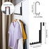 Retractable Clothes Laundry Drying Rack Wall Mounted Foldable Indoor Coat Door Hanger Hook