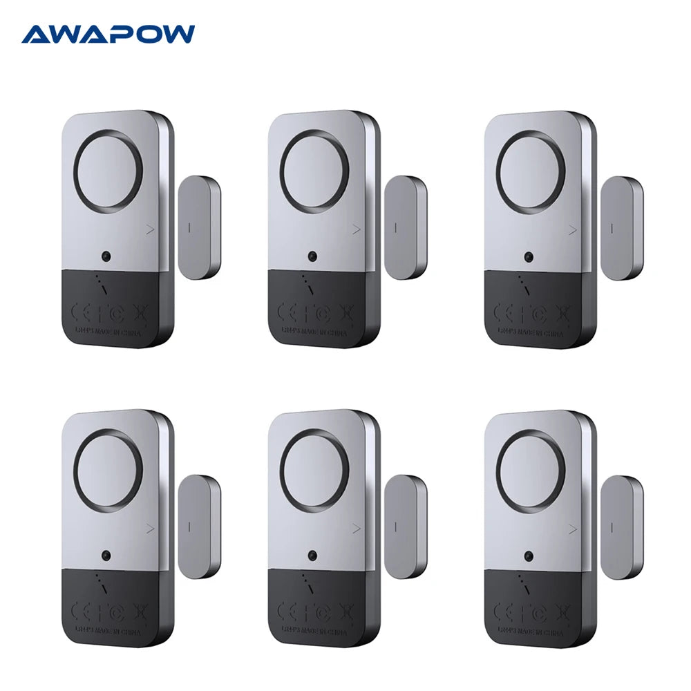 Awapow Wireless Door Window Sensors Alarm 120dB Home Anti-theft Security Protection System Door Window Magnetic Burglar Alarm