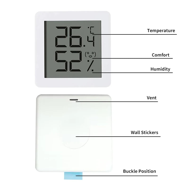 Mini LCD Digital Thermomether Hygro Temperature Humidity Meter Indoor Outdoor Gauge Household Instrument Temea Moisture Sensor