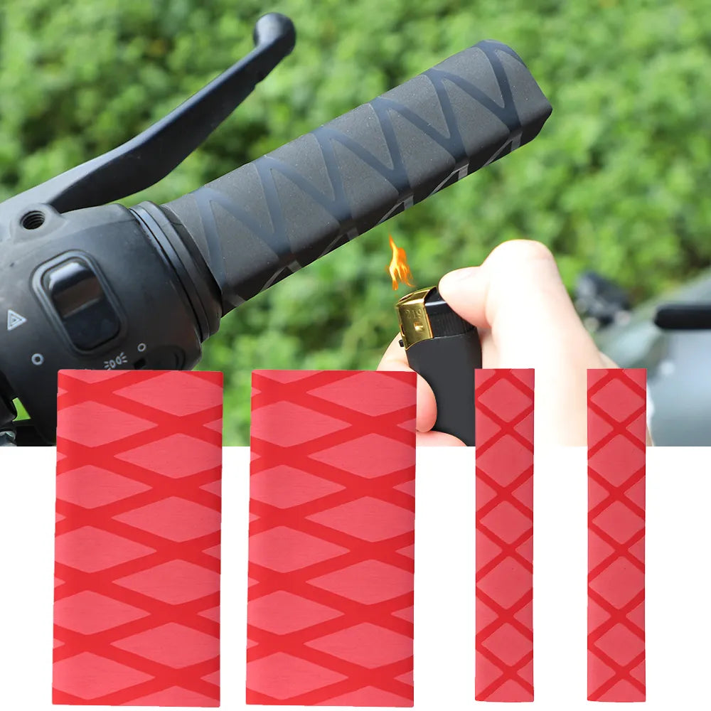 Non-slip Rubber Grip Glove Motorcycle Handle Cover Universal Heat Shrinkable Grip Cover Sleeve Handlebar Covers