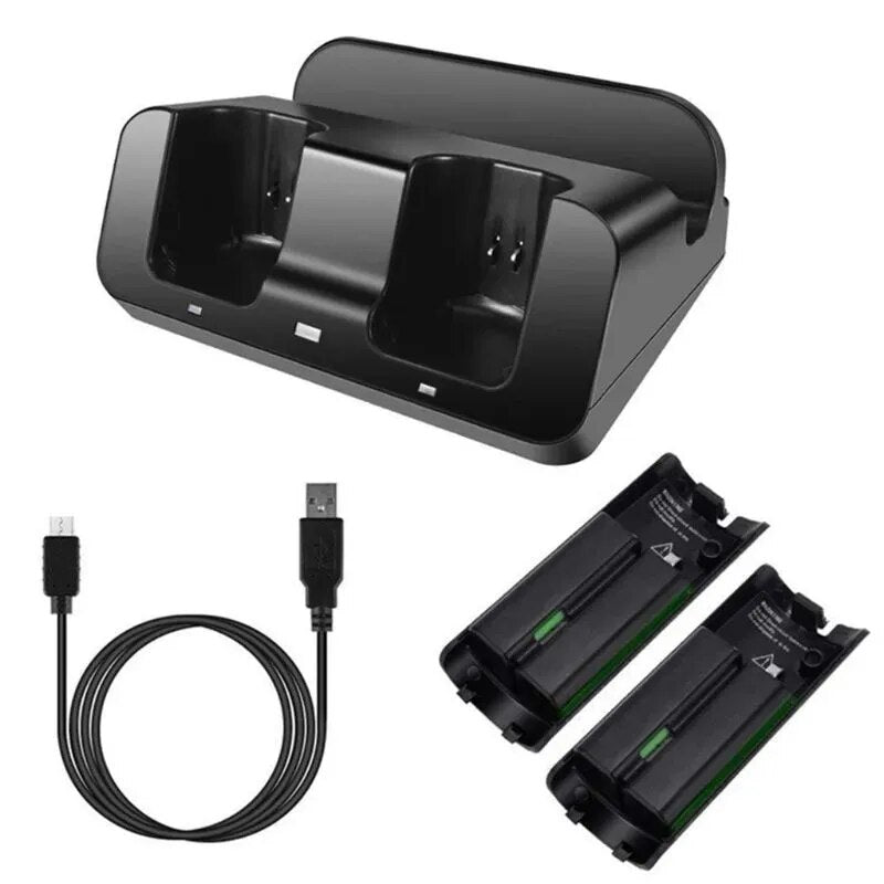 NEW2023 G32B Charging Station Dock Stand Charger  Remote Controller  U Gamepad with Batteries and USB Charging Cord