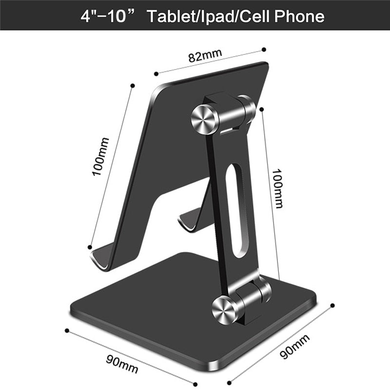 Aluminium Alloy Phone Holder Stand Mobile Smartphone Support Tablet Desk Portable Metal Cell Phone Holder for iPhone iPad