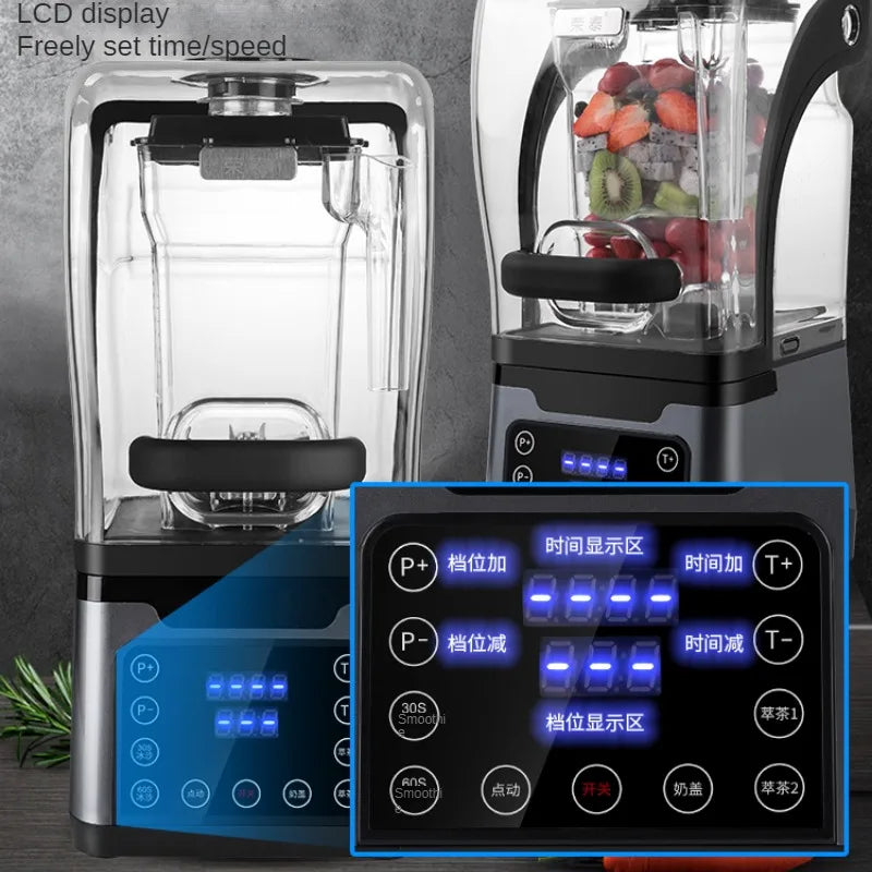 Ice Crusher Machine Slushie Maker Commercial with Soundproof Cover Automatic Wall Breaking Juicer Snow Cone Maker 빙수기 Ghiaccio