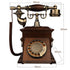 Solid Wood Old Fashioned Telephones Digital Button And Rotary Dial Phones Corded Nostalgic Landline Vintage Antique Decorativ