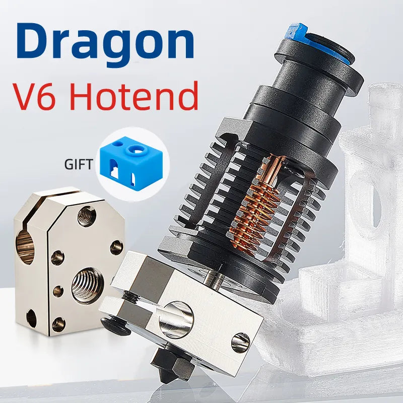 Compatible With E3D V6 Dragon 3D Printer Hotend High Flow Bimetal Heatbreak For V6 Jead 12V 24V 0.4mm Pursai3 MK3 Titan Extruder
