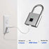 NEW Electronic Padlock Luggage Fingerprint Lock USB Rechargeable Smart Keyless Security Home Dormitory Door Lock Cabinet Locker