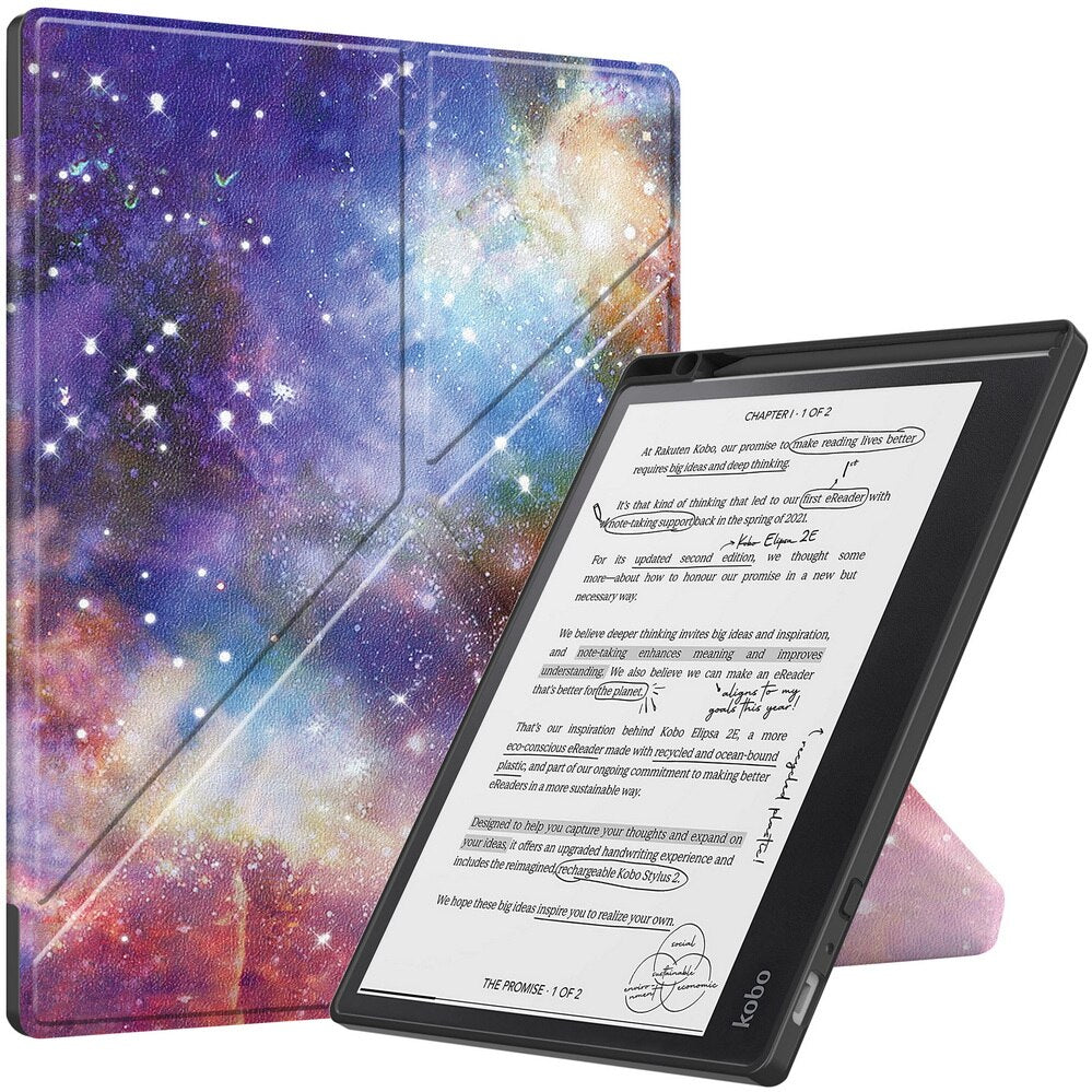 New Tablet Case for KOBO Elipsa 2E 2023 10.3" PU Leather Auto-sleep/Wake Up Function Standing Angle Drop-proof Protective Shell