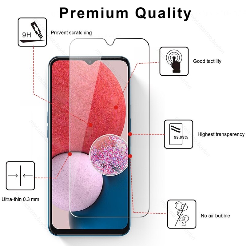 3PCS Full Cover Protective Glass For Samsung Galaxy A 13 23 53 A13 A23 4G A33 A53 A73 M23 M33 M53 5G 2022 Screen Protectors Film