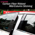 Window Door Column B C Pillar Post Cover Trim For Honda Odyssey 2011-2017 USA Glossy Black Carbon Fiber Mirror Effect PC Sticker
