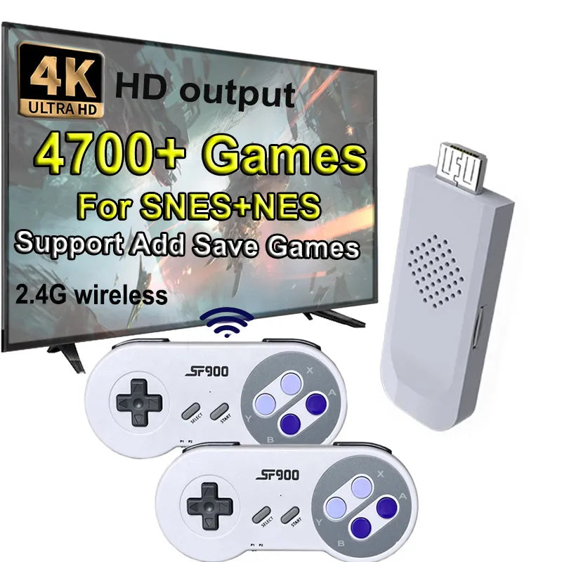 Retro Game Stick Video Game Console With 5000 Games Wireless Controller SF900 Consolas De Videojuegos for NES SNES