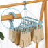 32 Clips Folding Clothes Dryer Hanger Children Adults Clothes Dryer Windproof Socks Underwear Plastic Drying Rack Clothes Hanger