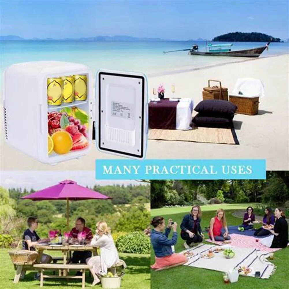 4L Mini Car Fridge Travel Freezer Portable Camping Driving Small Refrigerator Small Car Refrigerator Can be heated cooled