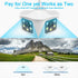 LMAKOOK 4K 8MP Dual Lens Outdoor Camera 180 Ultra Wide View Angle Panoramic Fixed IP Camera AI Human Detection Security Camera
