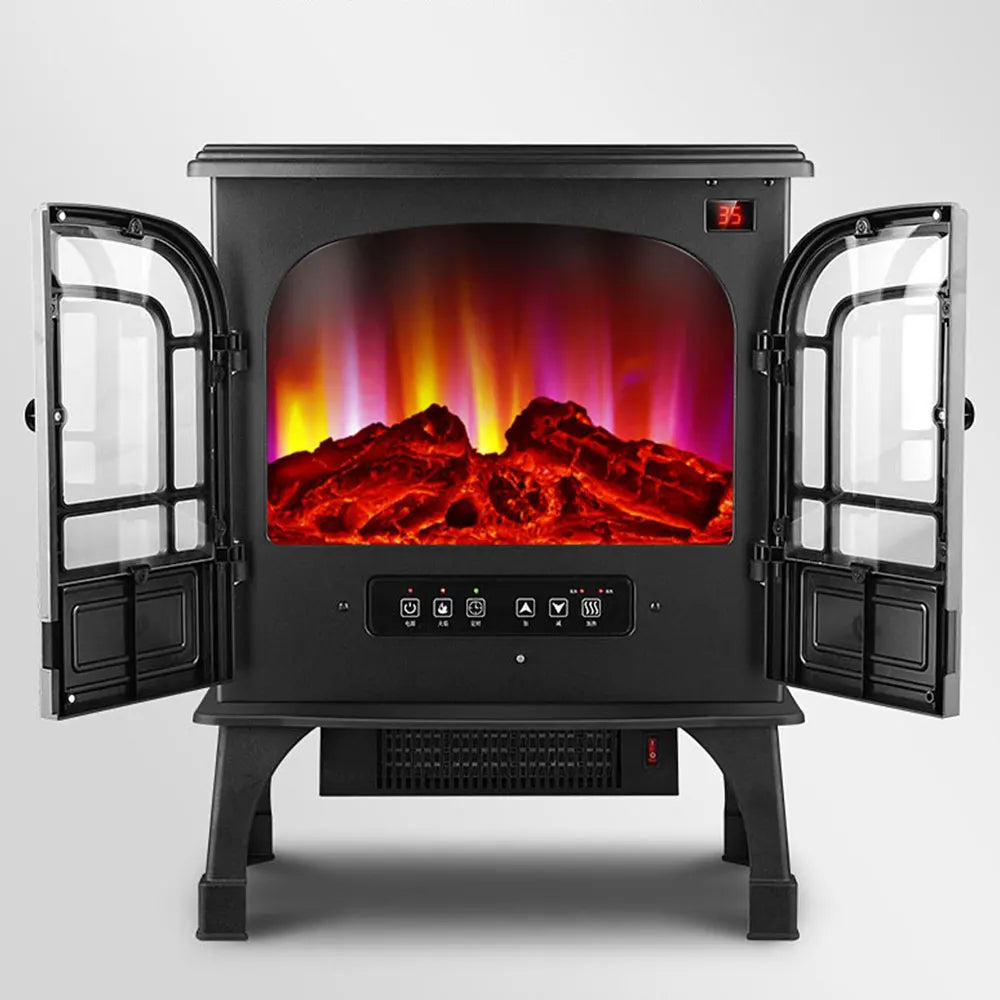 Heating Furnace Indoor Smokeless Electric Fireplace Household Electric Heating New 3d Flame Mountain Multi File Bedroom Adjustab