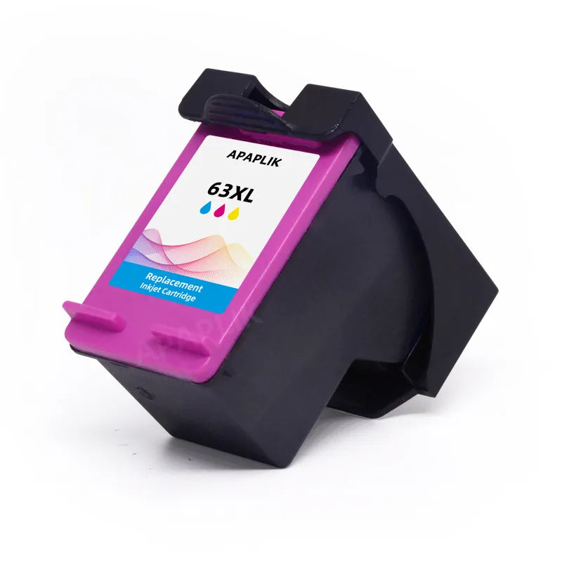 APAPLIK 3PACK Ink Cartridge 63XL Compatible For HP 63 Ink Cartridge Deskjet 2130 2131 3630 4250 5230 5232 5255 3632 3633 Printer