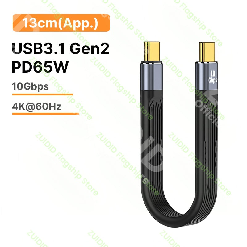 USB 4.0 Gen3 Data Cable PD 100W 5A Fast Charging USB C to Type C Cable Thunderbolt 3 4K@60Hz Cable USB Tipo C 40Gbps Data Cabel