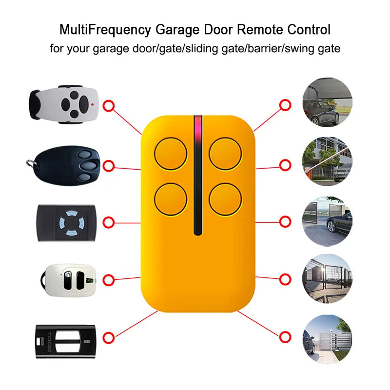 4 in 1 MultiFrequency Garage Door Remote Control 280MHz-868MHz Code Grabber Copy Clone Electric Gate Opener HandTransmitter