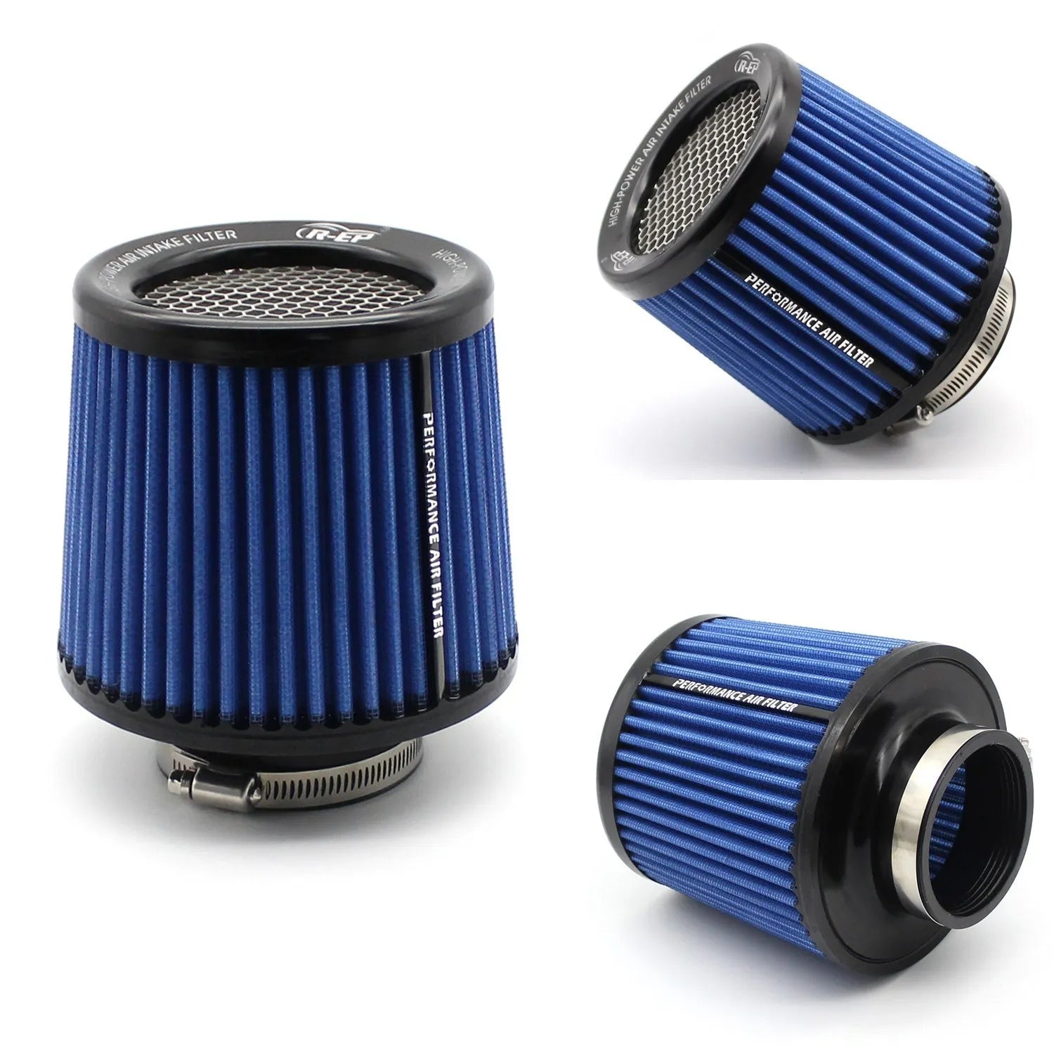 63MM 76MM 89MM 101MM High Flow Cold Cone Air Intake Filter 2.5'' 3'' Universal Car Air Filter Modification for Racing Sport Car