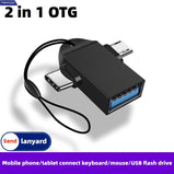 2 in 1 OTG Adapter USB3.0 Female To Micro USB Male&Type C Male Connector Mobile Phone Adapters 5Gbps Data Transmitting Adapter