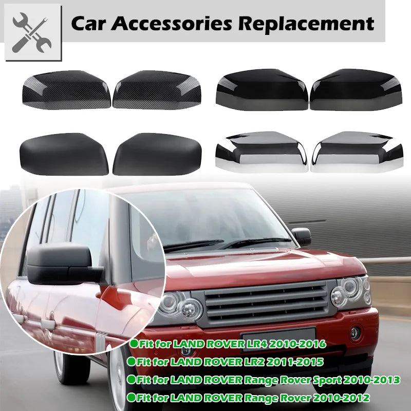Rhyming Rearview Mirror Cover Wing Mirrors Caps Fit For Land Rover Range Rover Sport Discovery 4 Freelander 2 LR2 LR4 2010-2014