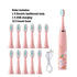 Sonic Children Electric Toothbrush With 12pcs Brush Heads IPX7 Waterproof Ultrasonic Rechargeable Timer Soft Hair Cleaning Brush