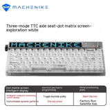 Machenike KT68 Pro Mechanical Keyboard Dynamic Smart Screen Rgb Backlit Hot Swap 68 Keys Gaming Keyboard Twist switch Three Mode