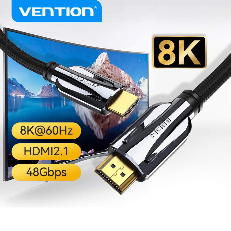 Vention HDMI 2.1 Cable 8K 4K 48Gbs High Speed Hdmi Digital Cable for HDR10+ Switch PS4/5 TV Box HDMI 2.1 Splitter Cable
