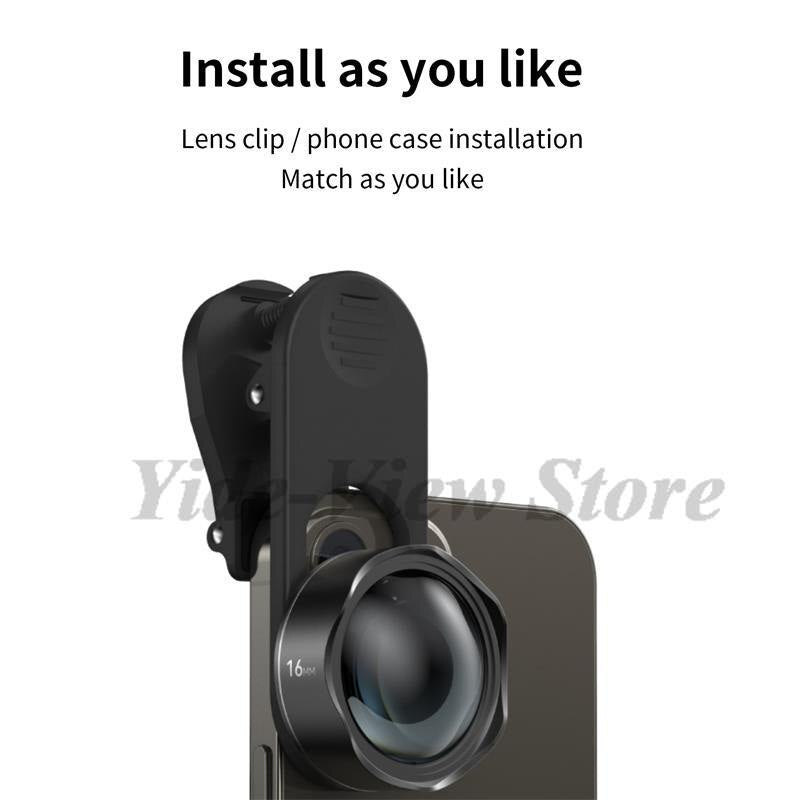 Fotorgear Mobile Phone Camera Lens Set （10X Macro/65mm Portrait/170° Fisheye/16mm Ultra Wide Lens）For iPhone 12 iPhone 13 Series